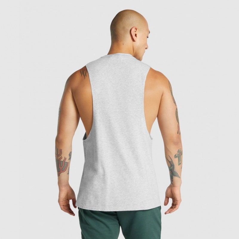Camiseta Tirantes Gymshark Critical 2.0 Drop Arm Gris Claro | 95ETSACJF
