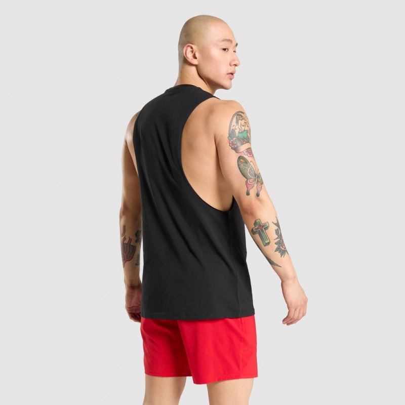 Camiseta Tirantes Gymshark Critical Drop Arm Negras | 70JAFGLDV