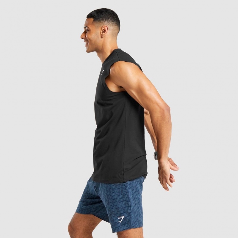 Camiseta Tirantes Gymshark Critical Sin Manga Tee Negras | 94RUOXEVI