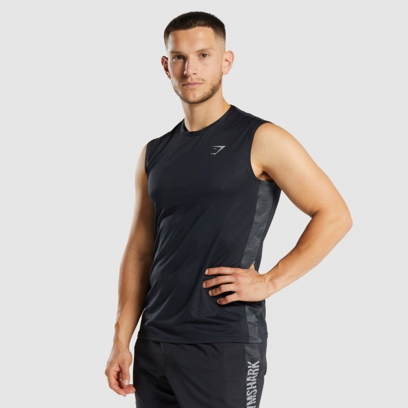 Camiseta Tirantes Gymshark Deporte Negras | 16ODCLSUZ