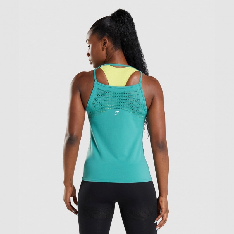 Camiseta Tirantes Gymshark Energy Seamless Loose Fauna Teal | 49QEFJAGX