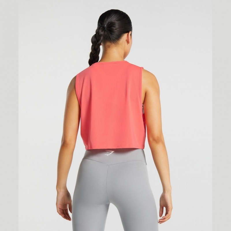 Camiseta Tirantes Gymshark Entrenamiento Crop Rosas | 01MWYGDKR