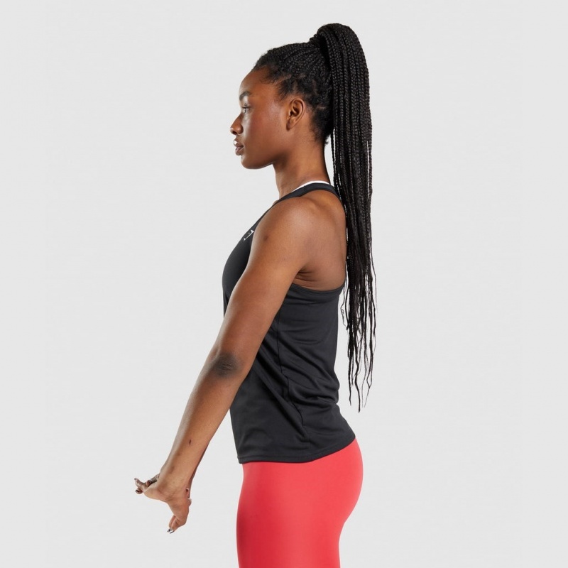 Camiseta Tirantes Gymshark Entrenamiento Negras | 15VKLDIOQ