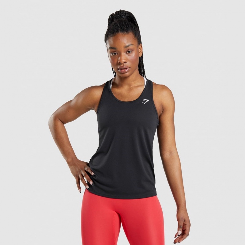 Camiseta Tirantes Gymshark Entrenamiento Negras | 15VKLDIOQ