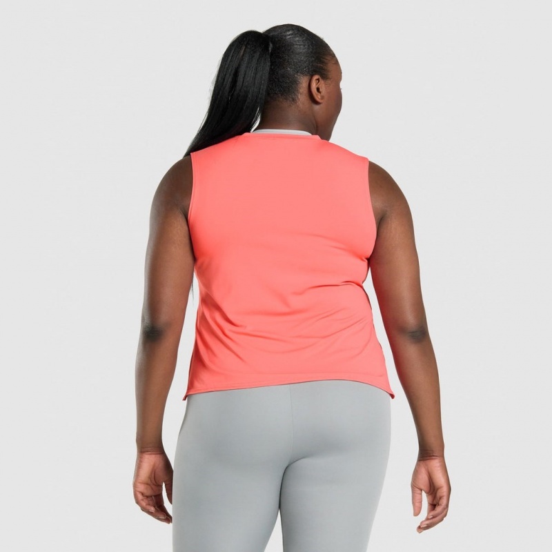 Camiseta Tirantes Gymshark Entrenamiento Midi Rosas | 28BARFLTG