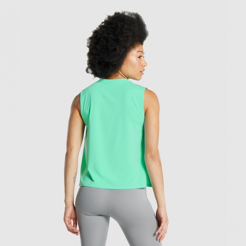 Camiseta Tirantes Gymshark Entrenamiento Midi Turquesa | 37FTVQZXO