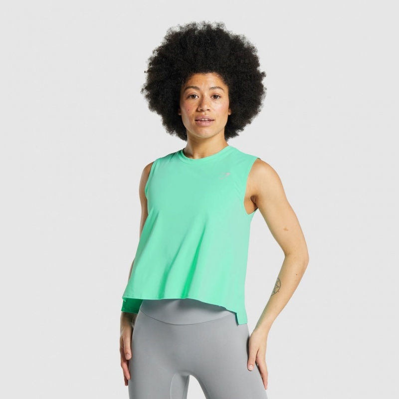 Camiseta Tirantes Gymshark Entrenamiento Midi Turquesa | 37FTVQZXO