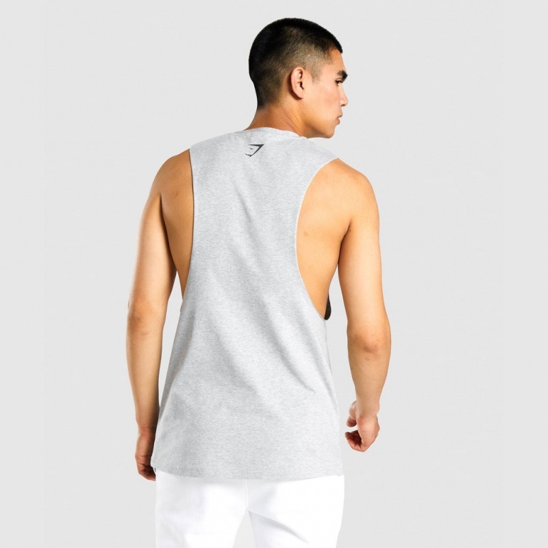 Camiseta Tirantes Gymshark GSLC Collegiate Drop Arm Gris Claro | 70DHYWEBU