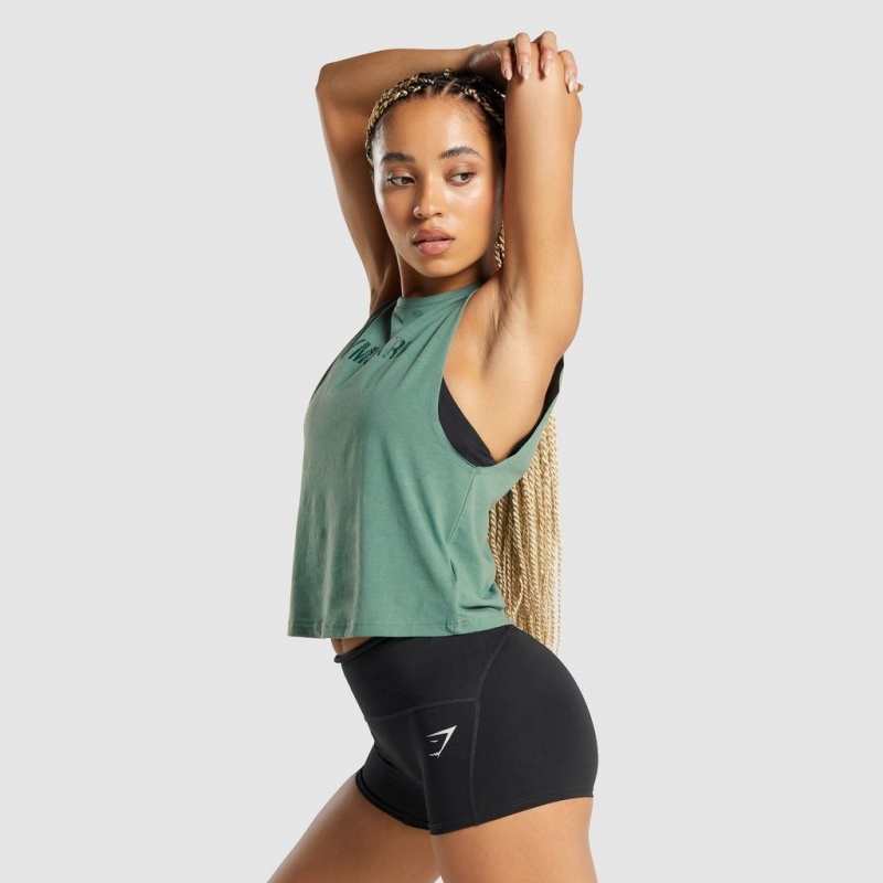 Camiseta Tirantes Gymshark GS Power Verde | 04MNRZGCW