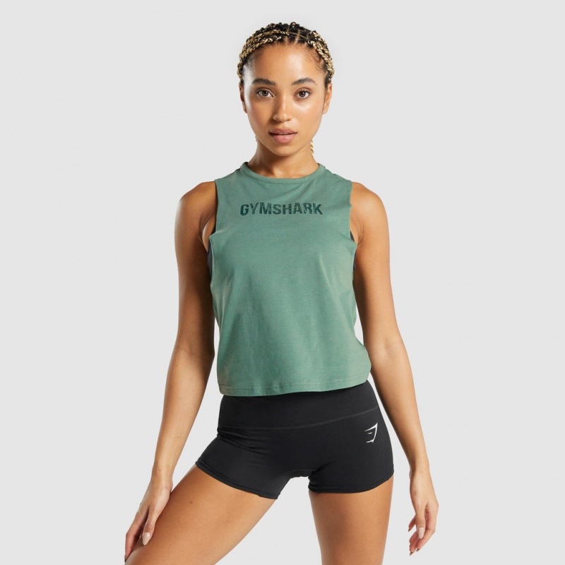 Camiseta Tirantes Gymshark GS Power Verde | 04MNRZGCW