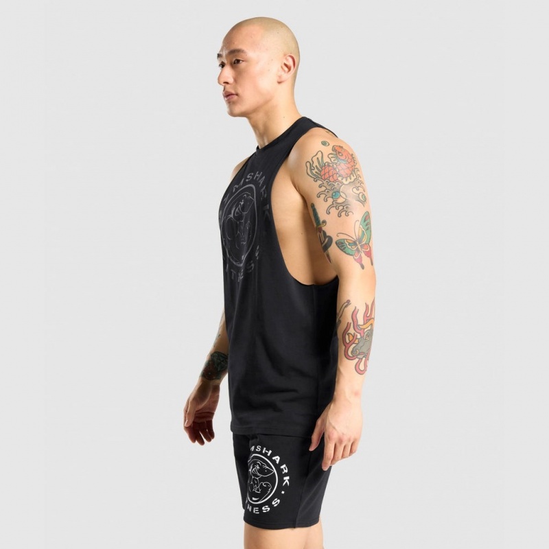 Camiseta Tirantes Gymshark Legacy Drop Arm Negras Negras | 59QKYRUPT