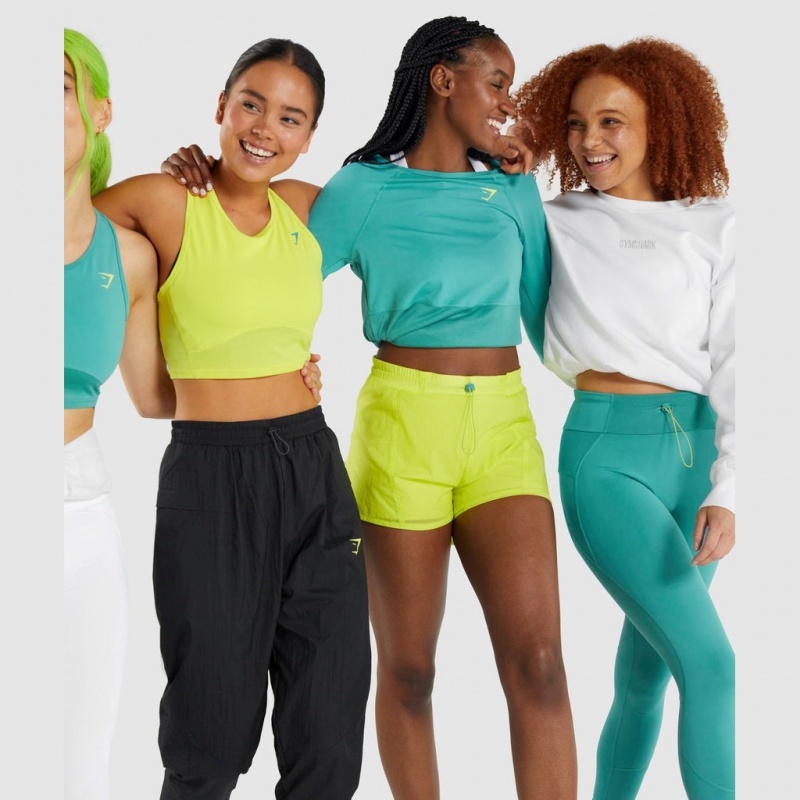 Camiseta Tirantes Gymshark Pulse Crop Amarillo | 52EUAMLSD