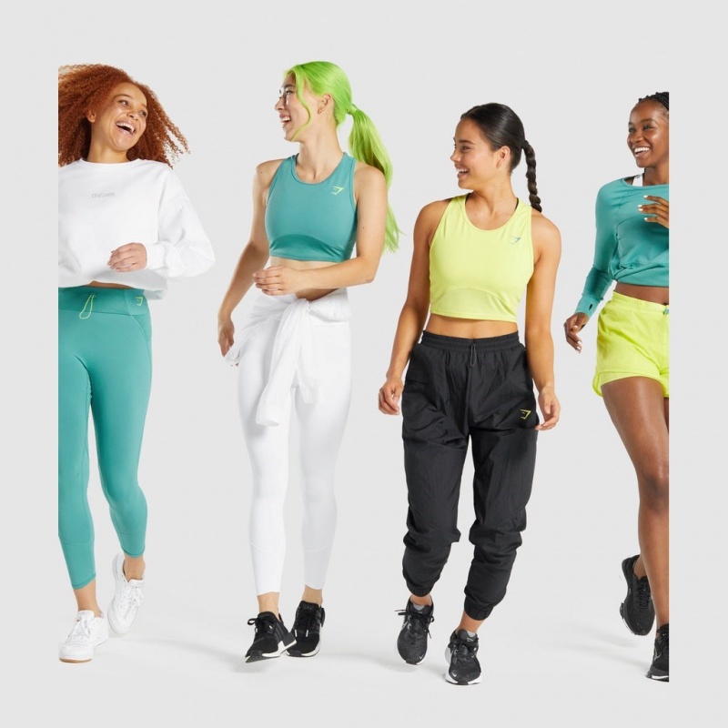 Camiseta Tirantes Gymshark Pulse Crop Teal | 26VWELBHX