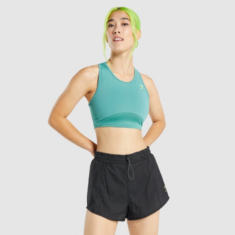 Camiseta Tirantes Gymshark Pulse Crop Teal | 26VWELBHX