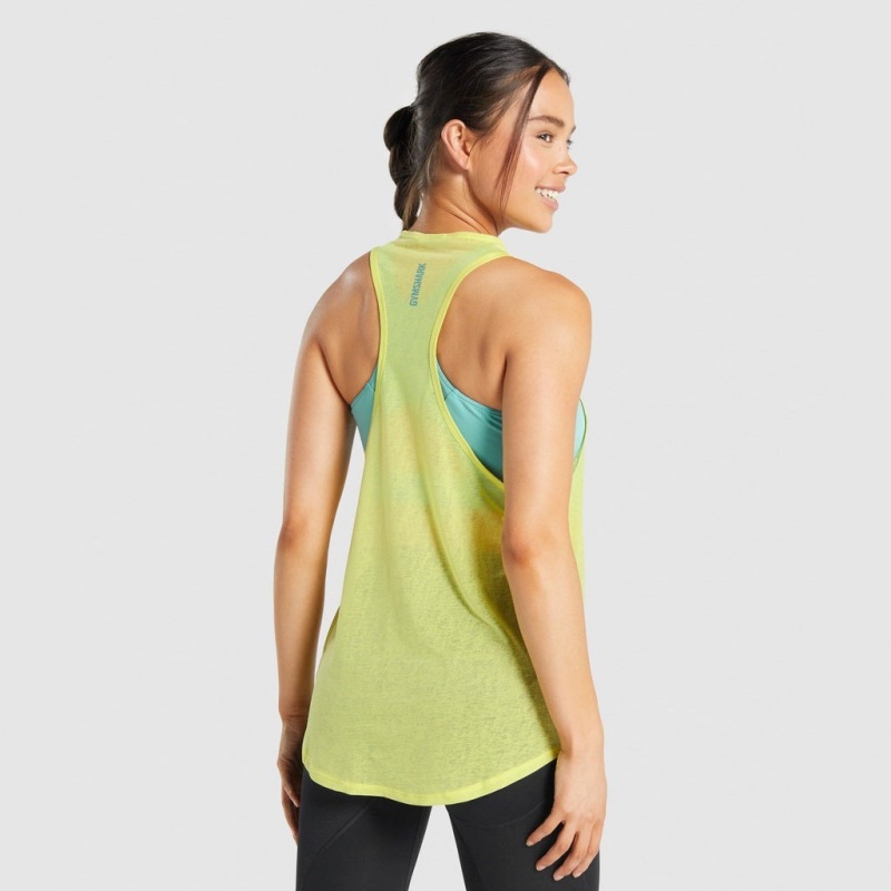 Camiseta Tirantes Gymshark Pulse Ligeros Amarillo | 04IVQSMUK