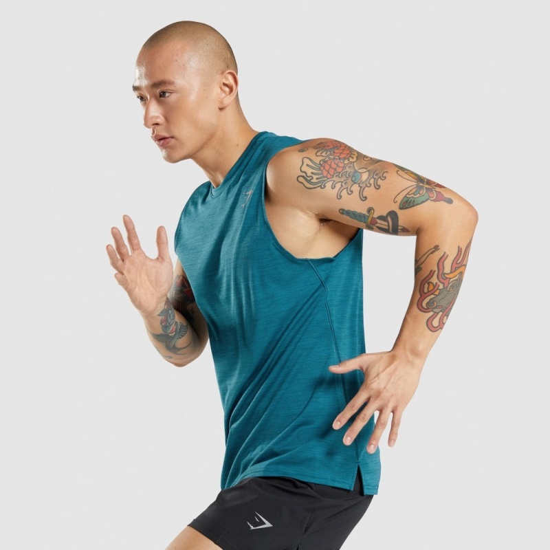 Camiseta Tirantes Gymshark Speed Teal / Teal Marl | 56EVWBTIR