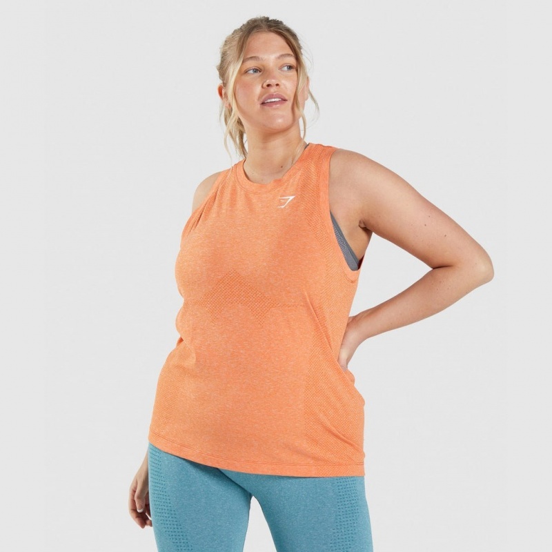 Camiseta Tirantes Gymshark Vital Seamless 2.0 Light Albaricoque Naranjas | 95WCUSGTP