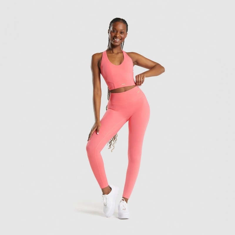 Camiseta Tirantes Gymshark Whitney Crop Rosas | 14VNFTOCR
