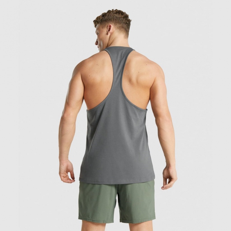Chaleco Gymshark Block Infill Stringer Charcoal | 21OMWBEDU