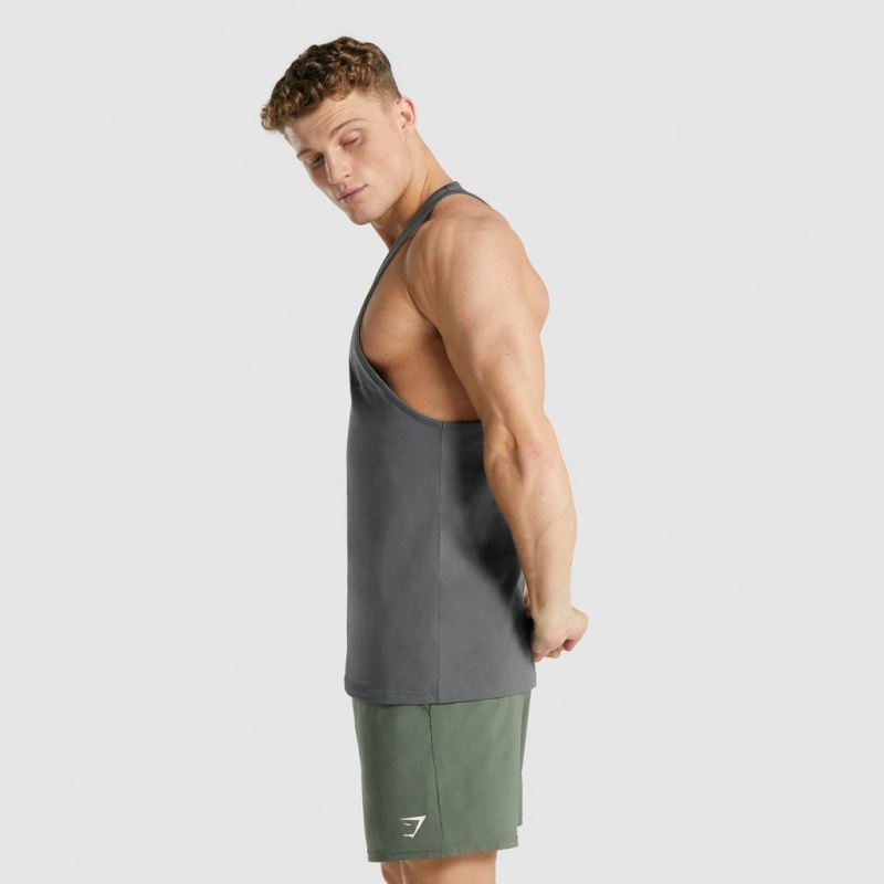Chaleco Gymshark Block Infill Stringer Charcoal | 21OMWBEDU