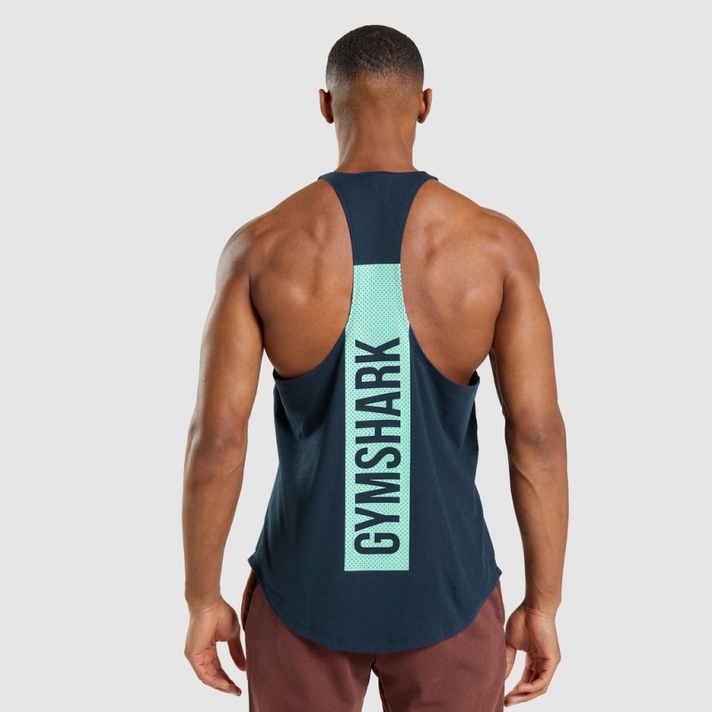 Chaleco Gymshark Bold Stringer Azul Marino | 78AKOXRTY