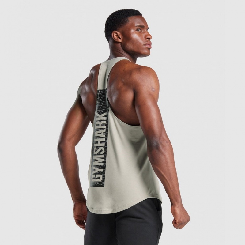 Chaleco Gymshark Bold Stringer Gris | 54GHCUTBS