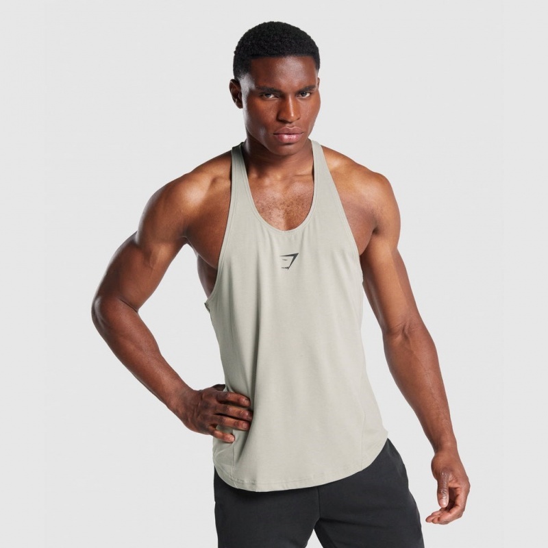 Chaleco Gymshark Bold Stringer Gris | 54GHCUTBS