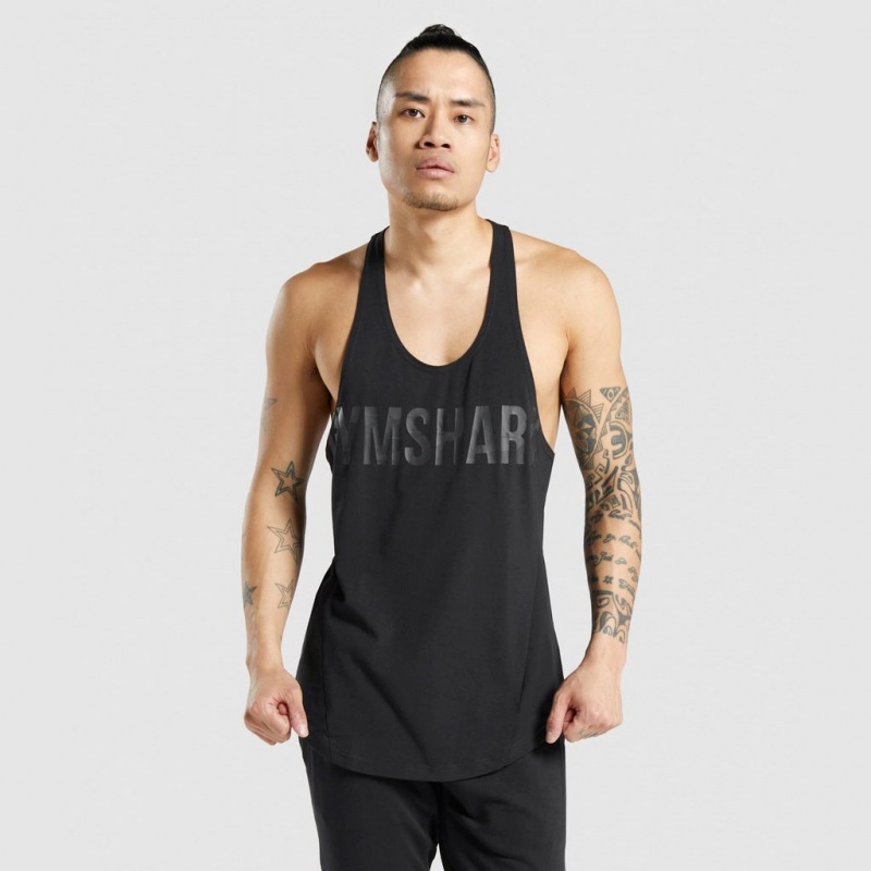 Chaleco Gymshark Bold Stringer Negras Negras | 05JKBZTQA