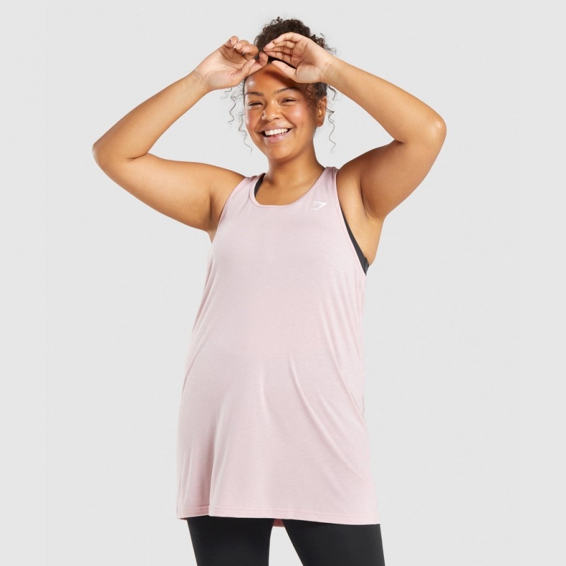 Chaleco Gymshark Entrenamiento Oversized Rosas Claro | 20TRWIZOU