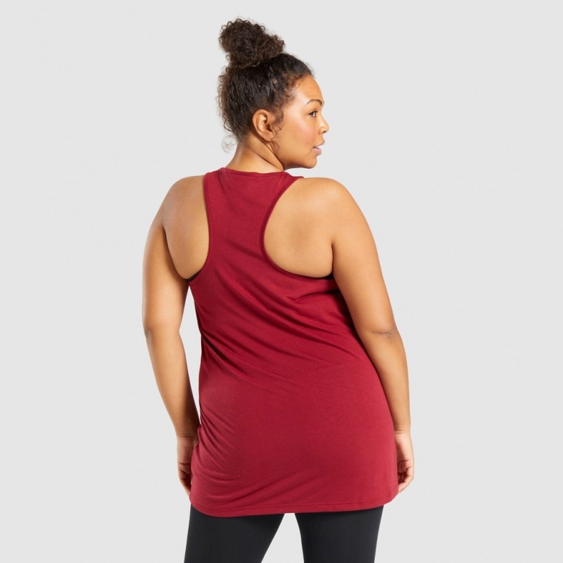 Chaleco Gymshark Entrenamiento Oversized Burdeos | 41JDYNPVX