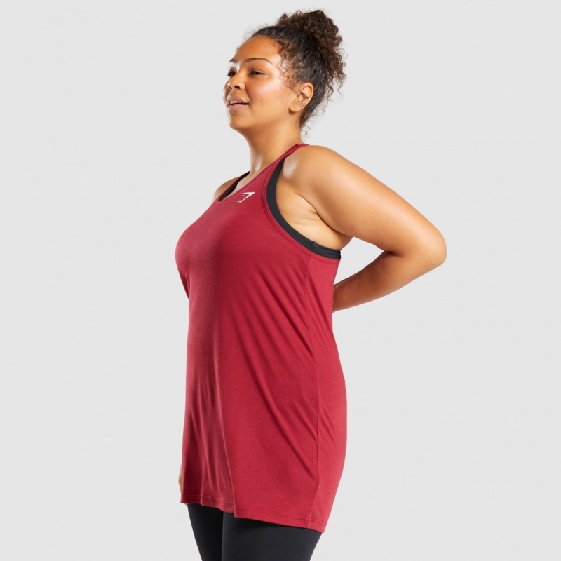 Chaleco Gymshark Entrenamiento Oversized Burdeos | 41JDYNPVX