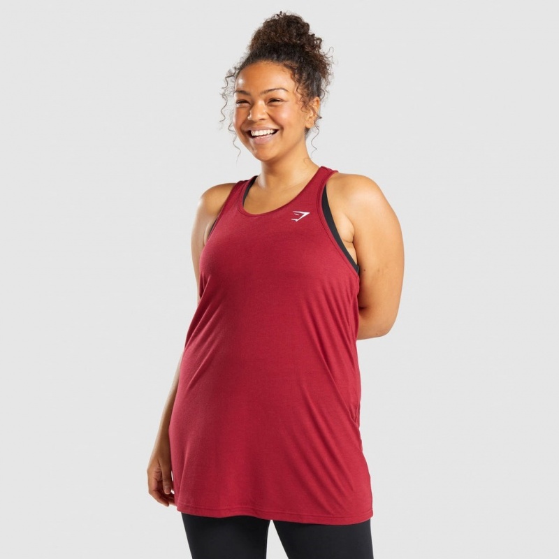 Chaleco Gymshark Entrenamiento Oversized Burdeos | 41JDYNPVX