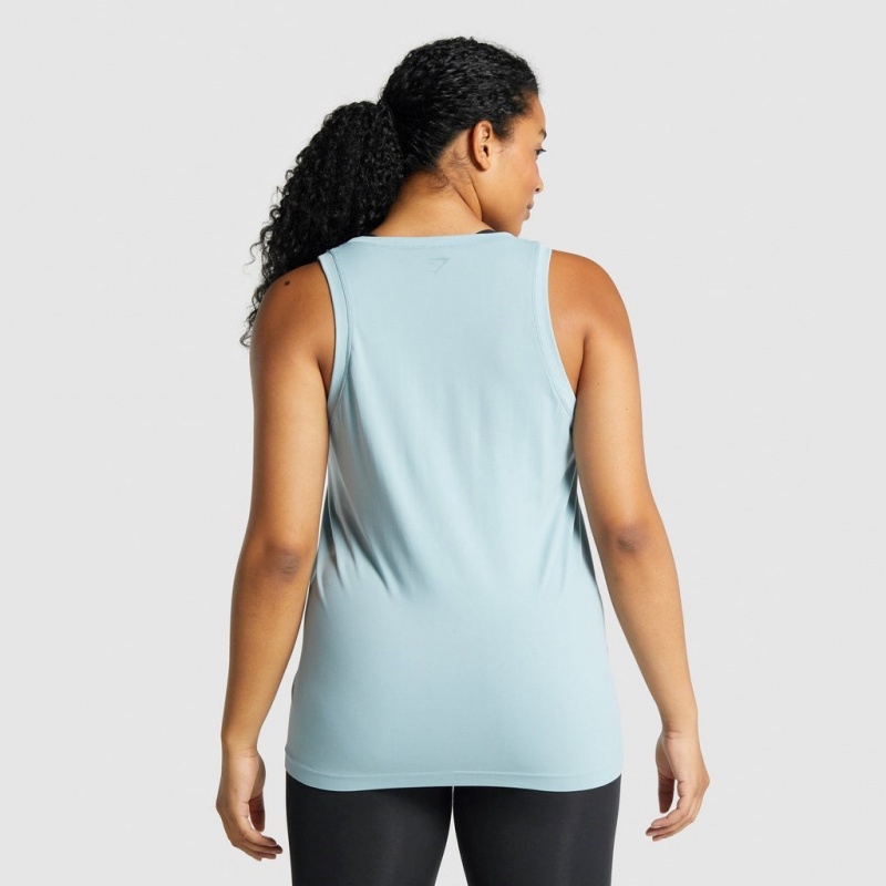 Chaleco Gymshark Fit Seamless Loose Azules | 76JGUBVRZ