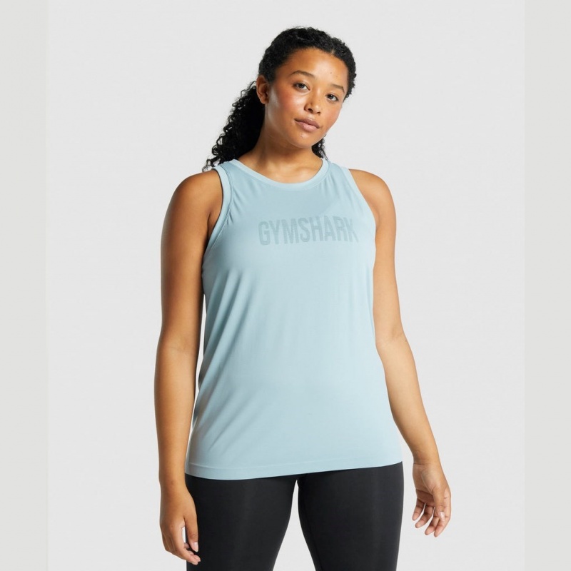 Chaleco Gymshark Fit Seamless Loose Azules | 76JGUBVRZ