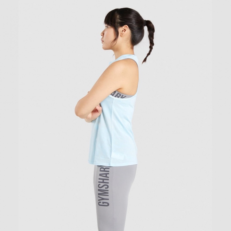 Chaleco Gymshark GS Power Azules Claro | 45REFZKPL 