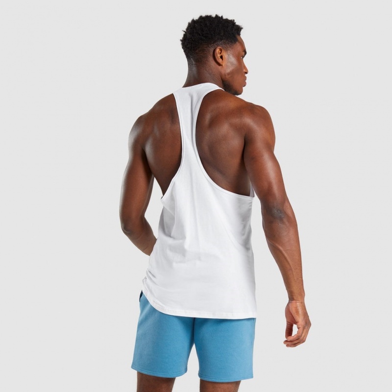 Chaleco Gymshark Legacy Stringer Blancas | 78QDCKYZN