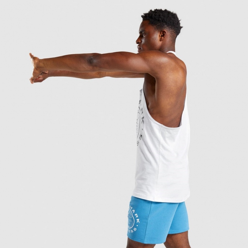 Chaleco Gymshark Legacy Stringer Blancas | 78QDCKYZN