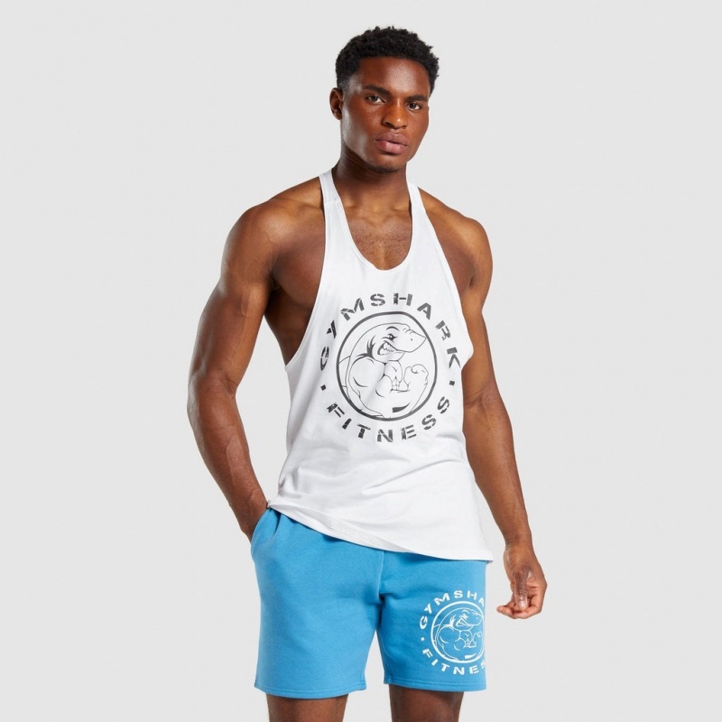 Chaleco Gymshark Legacy Stringer Blancas | 78QDCKYZN
