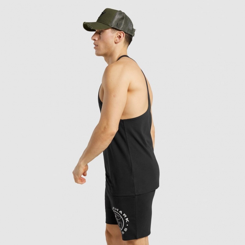Chaleco Gymshark Legacy Stringer Negras Blancas | 42OPDZIEU