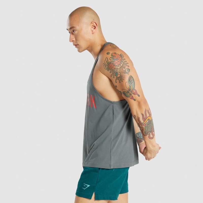 Chaleco Gymshark Power Stringer Gris | 39TBVYCAN