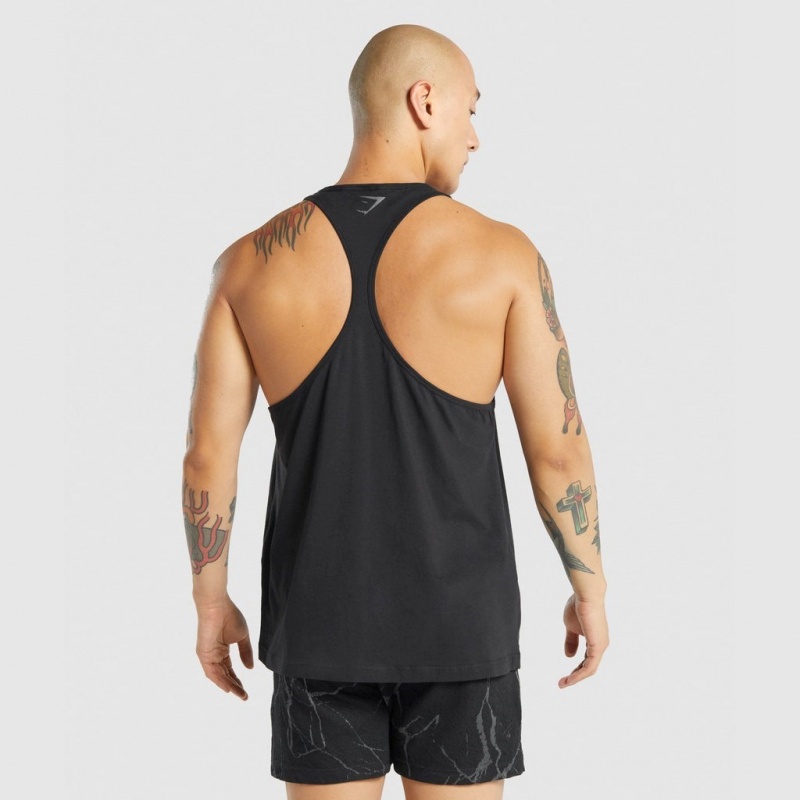 Chaleco Gymshark Power Stringer Negras | 83WJNMUEK