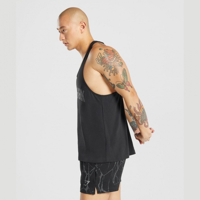Chaleco Gymshark Power Stringer Negras | 83WJNMUEK