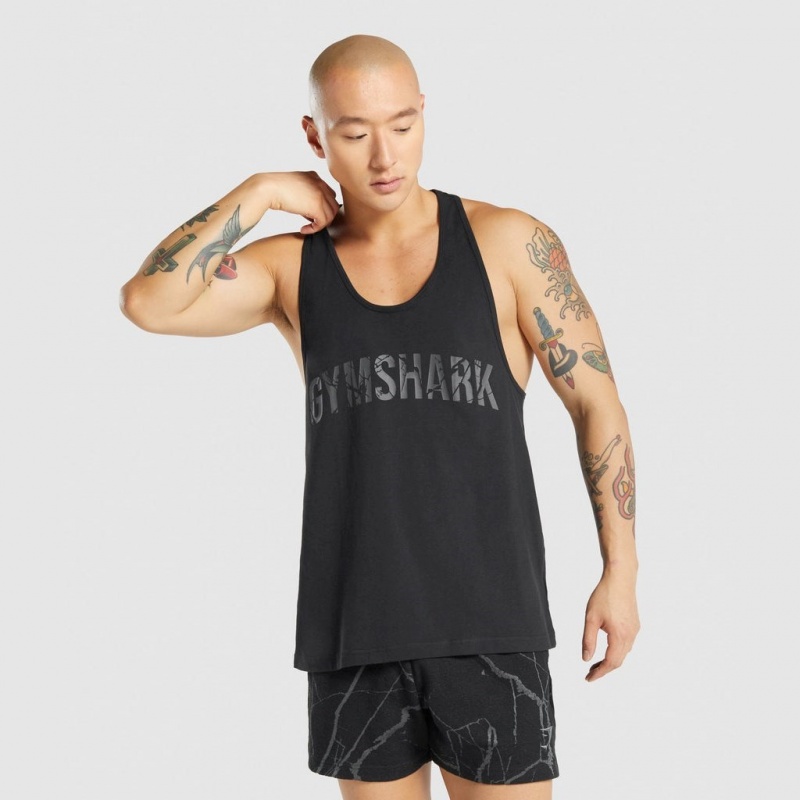 Chaleco Gymshark Power Stringer Negras | 83WJNMUEK