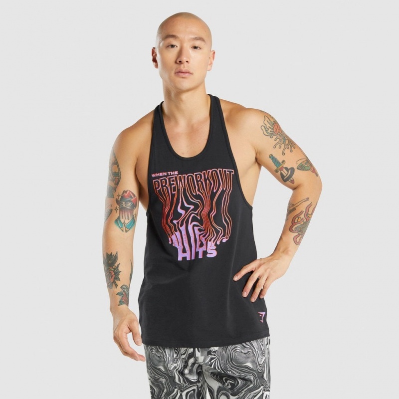 Chaleco Gymshark Pre-Workout Stringer Negras | 79HWZYMEL