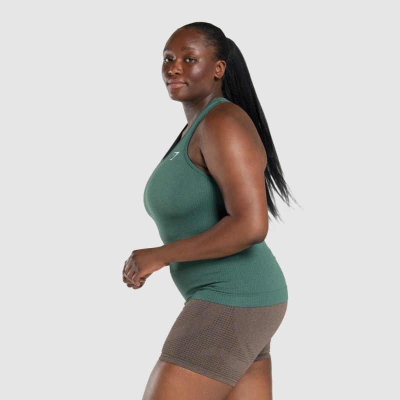 Chaleco Gymshark Vital Seamless 2.0 Verde Oscuro | 65RMUFEYK