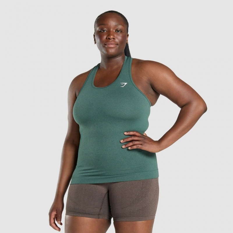 Chaleco Gymshark Vital Seamless 2.0 Verde Oscuro | 65RMUFEYK
