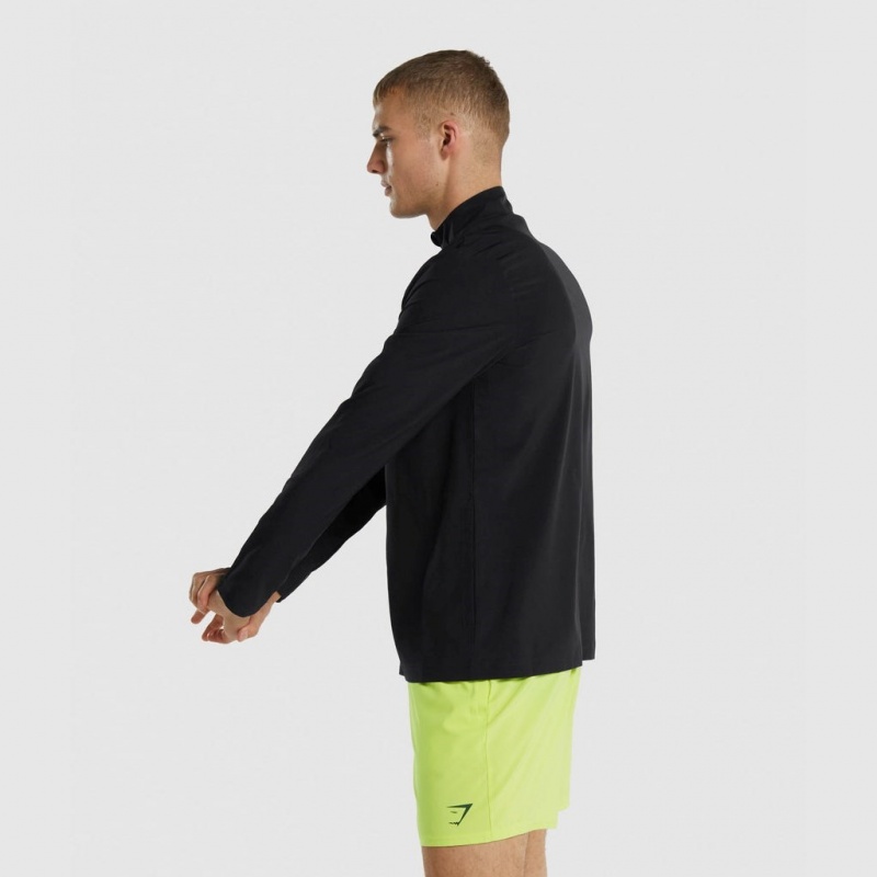 Chaquetas Gymshark Arrival Woven Full Zip Negras | 14QVSACUX