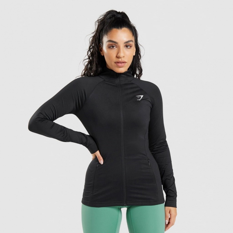 Chaquetas Gymshark Entrenamiento Negras | 25PTZBVYX
