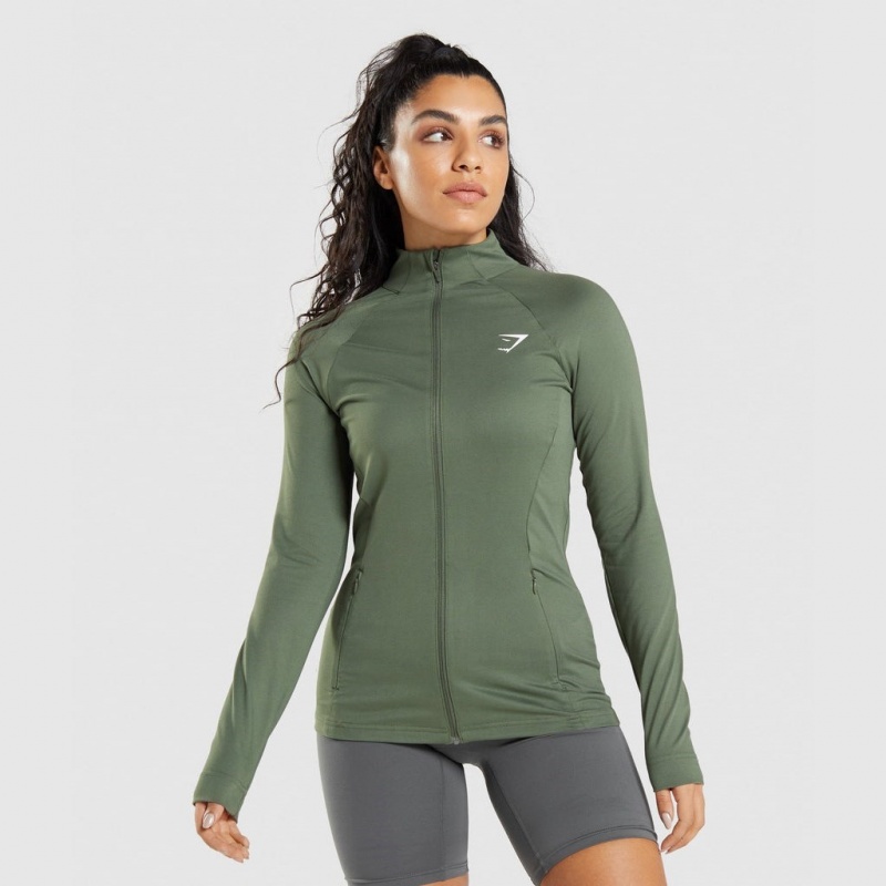 Chaquetas Gymshark Entrenamiento Verde Oliva | 91AQXGYJZ