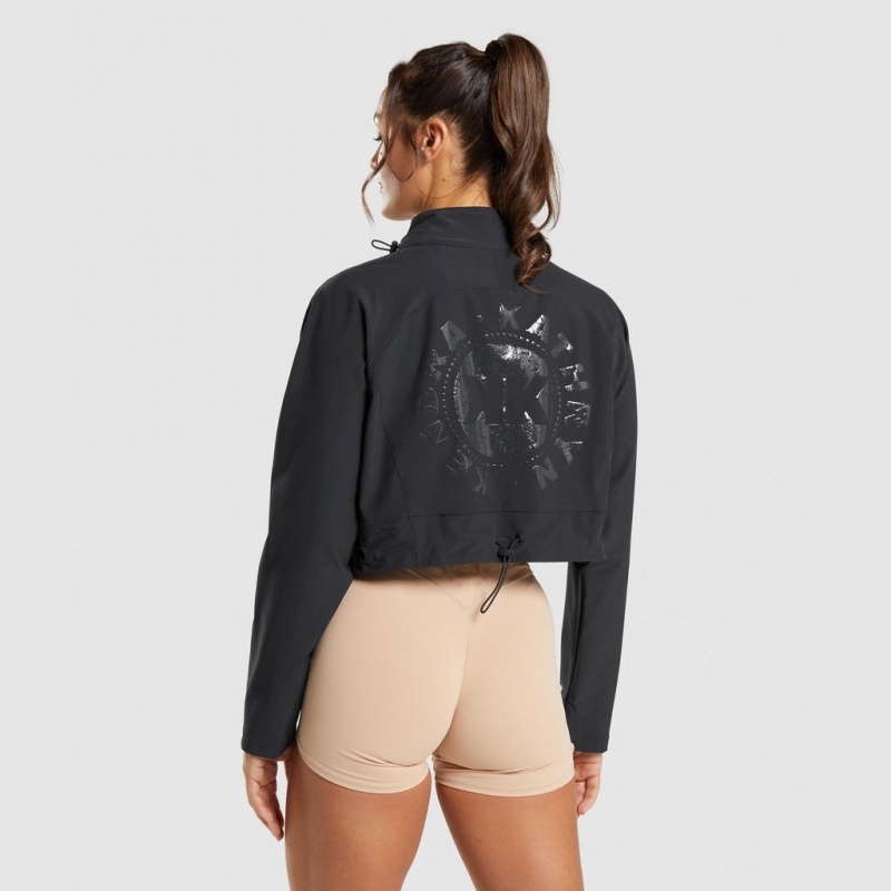 Chaquetas Gymshark KK Fit Woven Negras | 43FBDIPNX